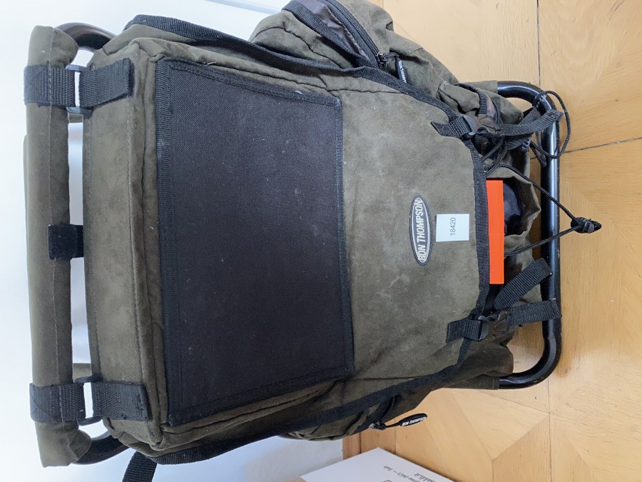 Anglerstuhl mit Rucksack von Ron Thompson, guter Zustand