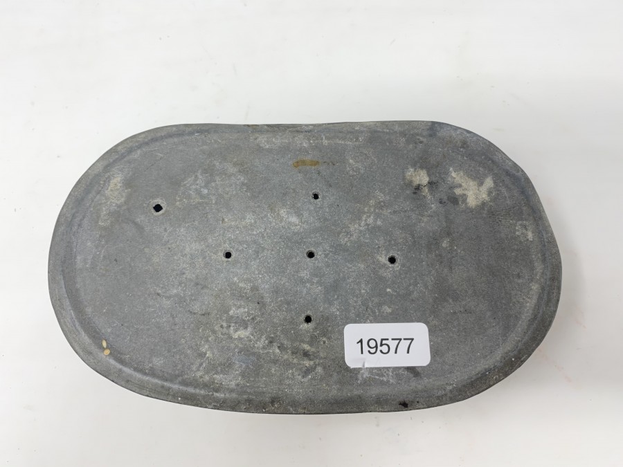 Köderbox aus Weißblech, oval, Amerika 1950