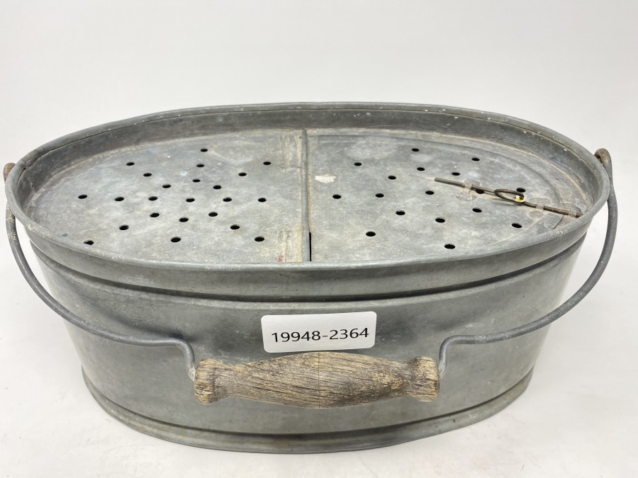 Köderfischkessel, Weißblech, oval, 330x250mm
