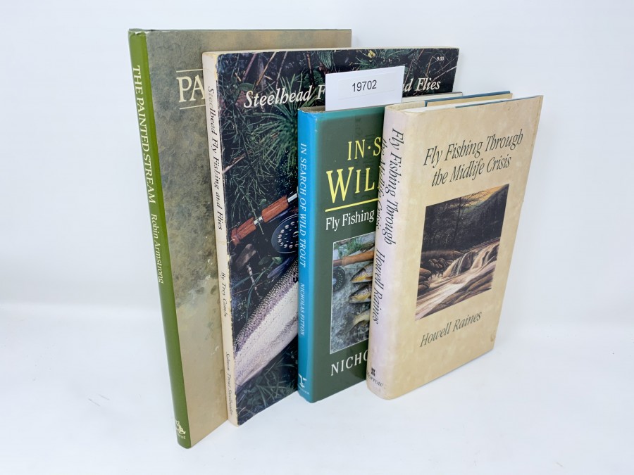 4 Bücher: Steelhead Fly Fishing and Flies, Trey Combs, 1976; The Painted Stream, a River Warden´s Life, Robin Armstrong, 1985; In Search of Wild Trout, Nicholas Fitten, 1992; Fly Fishing Through the Mitliefe Crisis, Howell Raines, 1993
