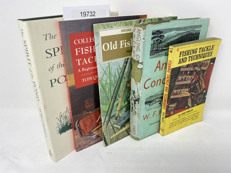 5 Bücher: The Spirit of the Pond, Tom O`Reily; Collecting Fishing Tackle, A Beginners Guide, Tom Quinn, 1995; Old Fishing Tackle, Nigel Dowden; Angling Conclusions, W.F.R. Reynolds;  Fishing Tackle and Techniques, Dick Wolff