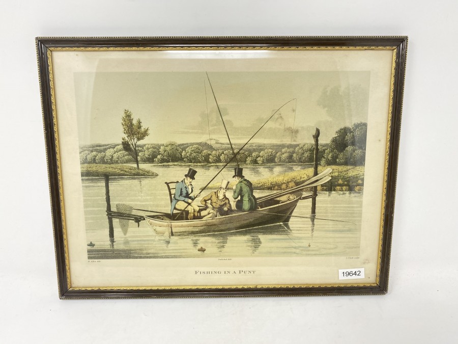 Bild, Druck Fishing in a Punt, 1820
