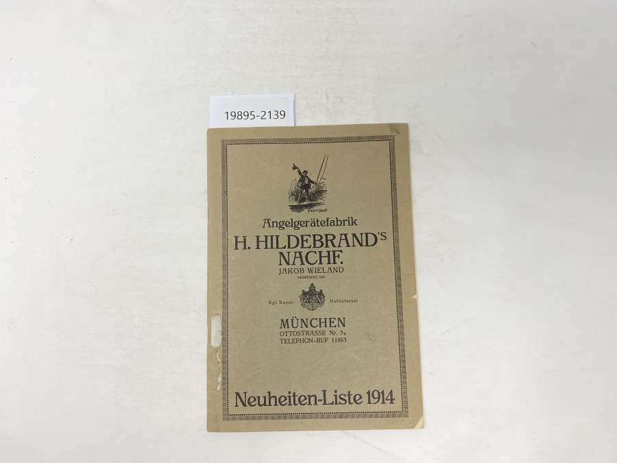 Katalog: Angelgerätefabrik H.Hildebrand's Nachf. Jakob Wieland, München, Neuheiten-Liste 1914