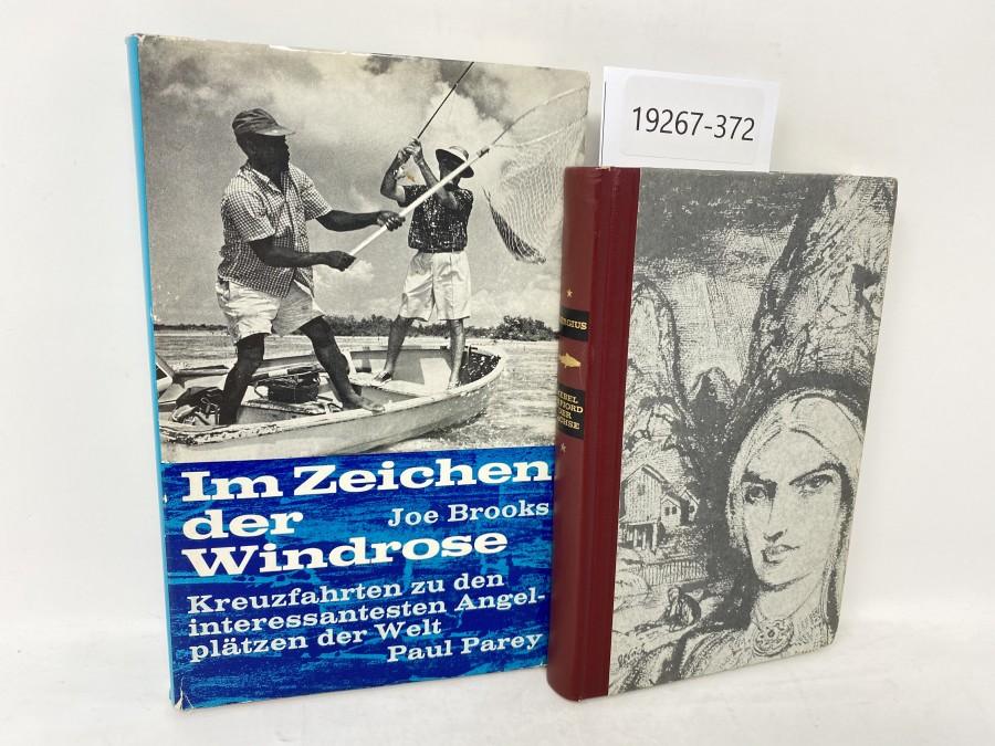 2 Bücher: Im Zeichen der Windrose, Joe Brooks; Nebel im Fjord der Lachse, C.C. Bergius