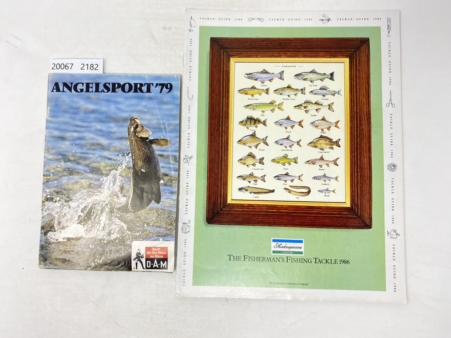 2 Kataloge; Shakespeare The Fisherman's Fishing Tackle, 1986 und DAM Angelsport 79