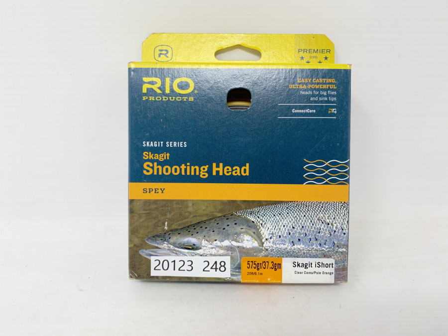 Fliegenschnur Rio Skagit Shooting Head, 575gr/37,3g, Skagit iShort, clear Camp/Pale Orange, neu im Karton