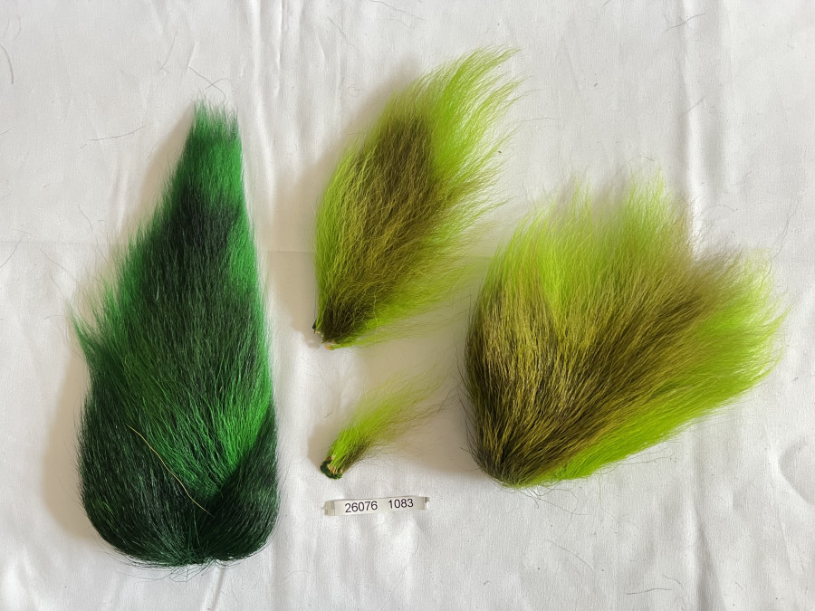 Bucktails, grün und chartreuse, bereits Haare abgeschnitten