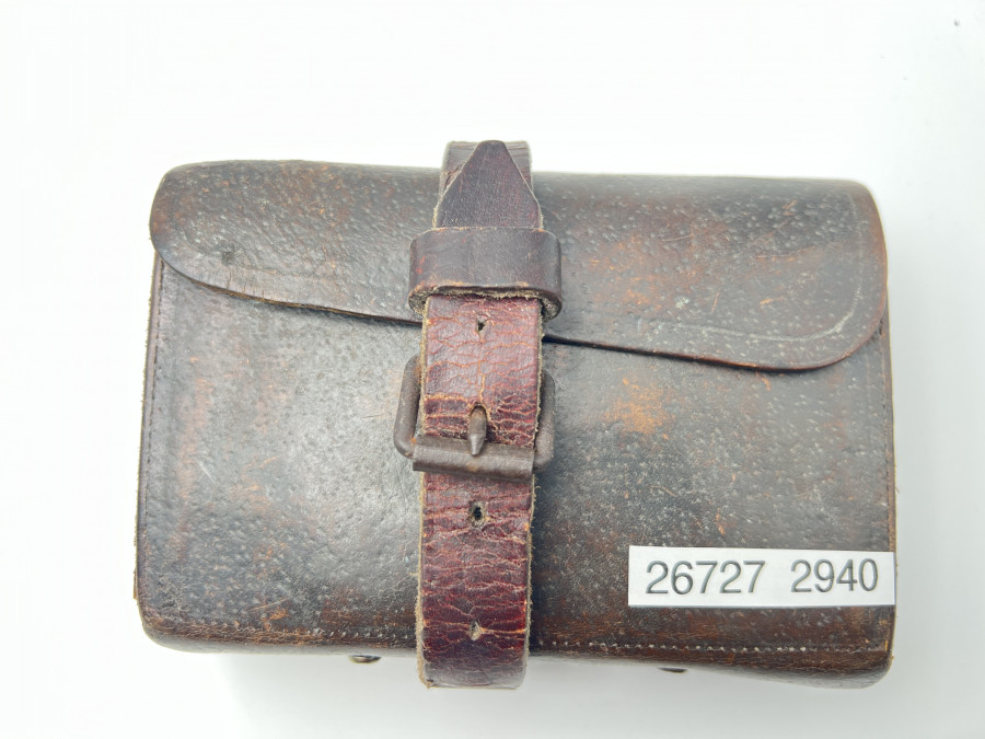 Altes Fliegen- und Vorfach-Wallet, Leder, 150x100mm, sehr alt