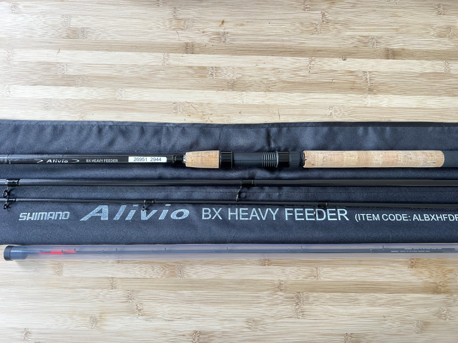 Feederrute, Shimano Alivio BX Heavy Feeder, 3tlg., 13.0" = 3,96m, max. C.W. 110g, Futteral, ungefischt, Transportlänge 1350mm
