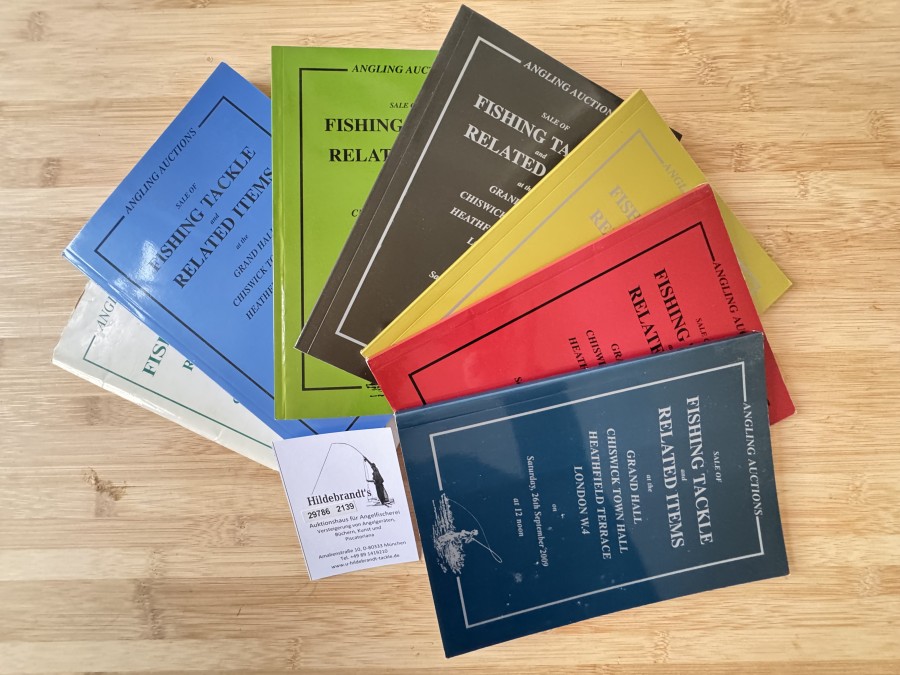 Auktionskataloge, Angling Auctions sale of Fishing tackle and related items, Neil Freeman, March 1996, March 2007, September 2007, March 2008, October 2008, March 2009, und September 2009