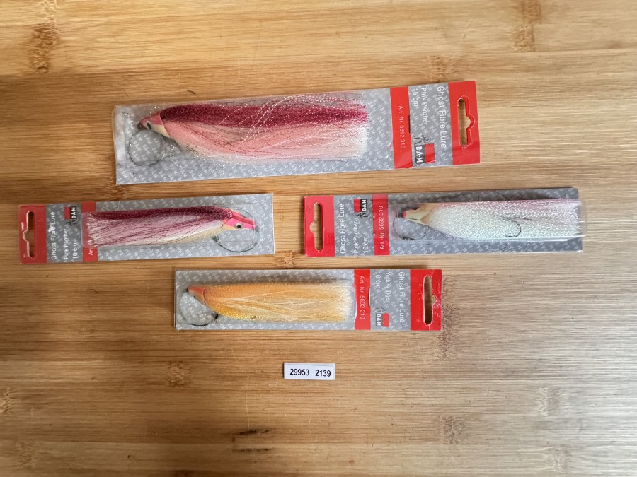 Ghost Fibre Lure, DAM, Pink Panther 15cm, Yellow Tiger 10cm, 2x Pink Panther 10cm, ungefischt