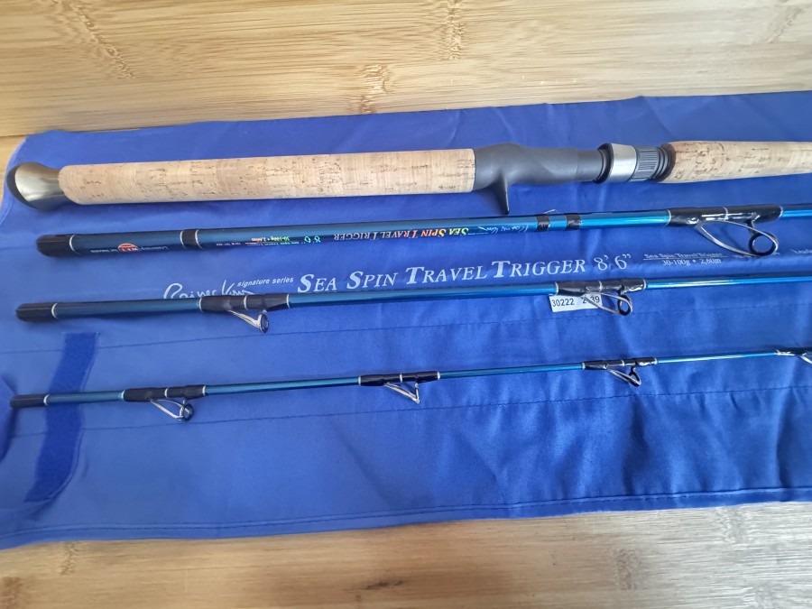 Spinnrute, Leadership WFT for Success, Rainer Korn, Sea Spin Travel Trigger, 4tlg., 2,60m, Wg 30-100g, Gewicht 177g, Gebrauchsspuren, Transportlänge 730mm