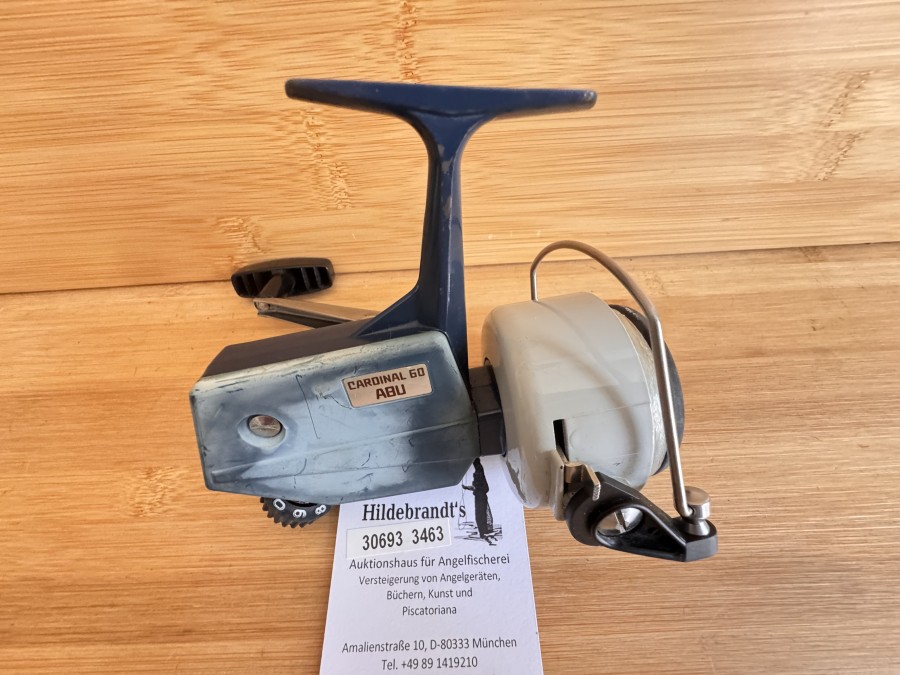 Stationärrolle, ABU, Cardinal 60, Product of Sweden, 671200, Linkshand, mit monofiler Schnur, Gebrauchsspuren