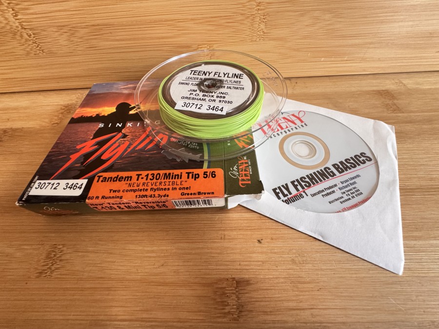 Fliegenschnur, Teeny, Tandem T-130/Mini Tip 5/6, New Reversible, Two complete Flylines in one, 60 ft Running, 130 ft, Green/Brown, ungefischt