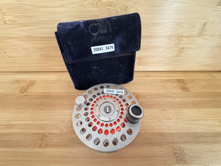 Reservespule, Ari t Hart, S3, Edelstahl, Gewicht mit Backing 162 Gramm, Rollentasche, leichte Gebrauchsspuren