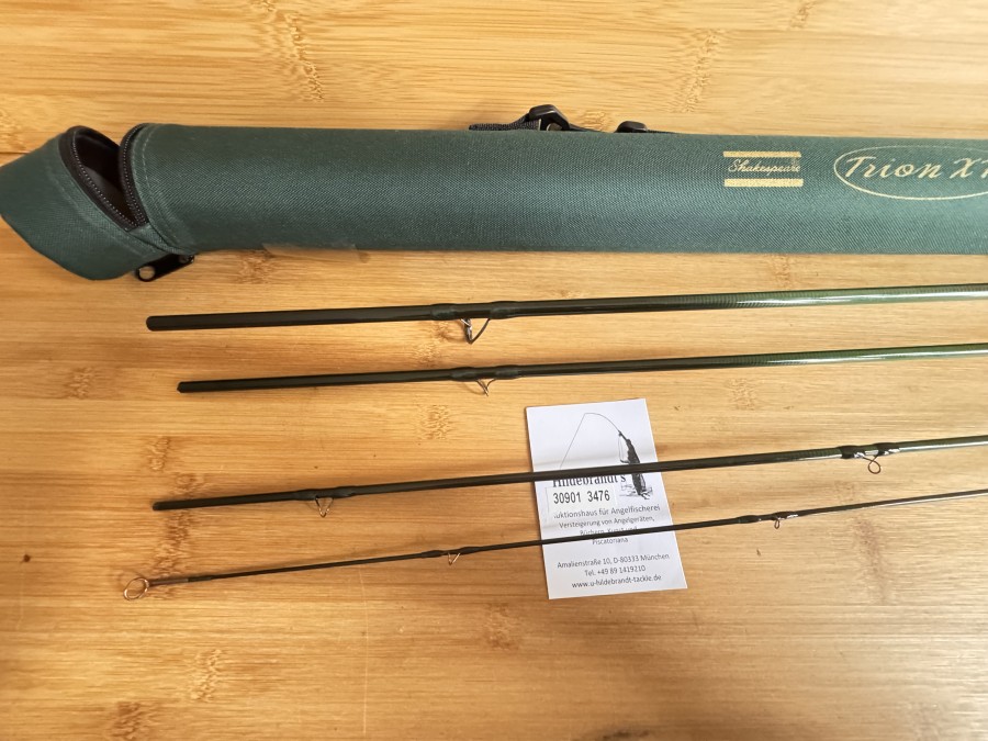 Fliegenrute, Shakespeare, Trion XT, 4tlg., 11", #7, Gewicht 180 Gramm, Codura Transportrohr, ungefischt, Transportlänge 960mm