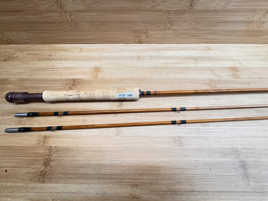 Gespliesste Fliegenrute, Pezon et Michel, Ritz - Super - Parabolic, FFF, Longcast Type C.Batault, Made in France, 308, Reservespitze, 2tlg., 2 m 62 - 8"7, 169g - 6 oz, Futteral, sehr guter Zustand, Transaportlänge 1400mm