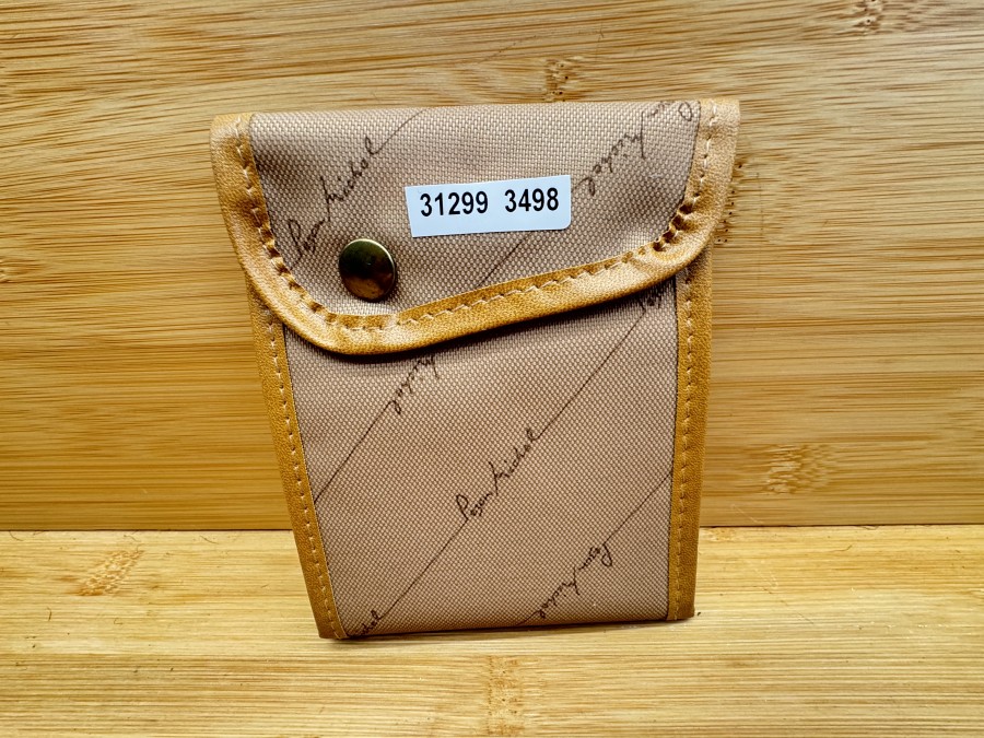 Fliegenetui, Pezon et Michel, beige, Schaffell innen, 120x100mm, neu