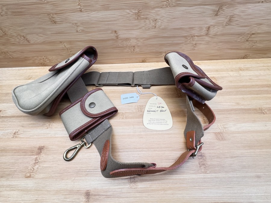 Reise- und Schultertasche, John L. Chapman & Co Rugged Construction, Made in Cumbria of British Material, Leinenstoff, Lederberiemung, neu