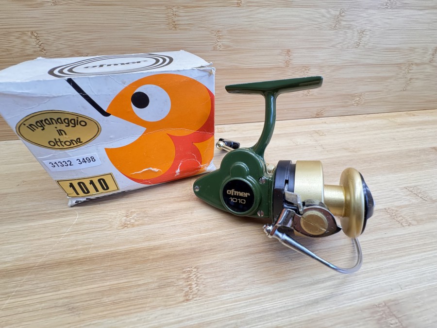 Stationärrolle, ofmer 1010, Made in Italy, ingranaggio, neu im Karton