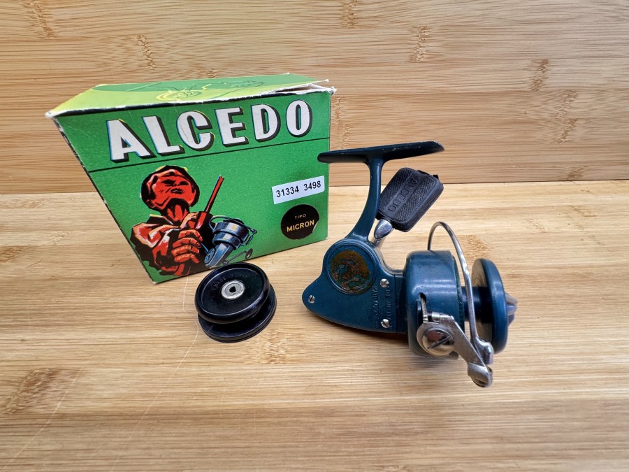 Stationärrolle, Alcedo Tipo Micron, Made in Italy,  Matt CV 533, Ersatzspule, neu im Karton