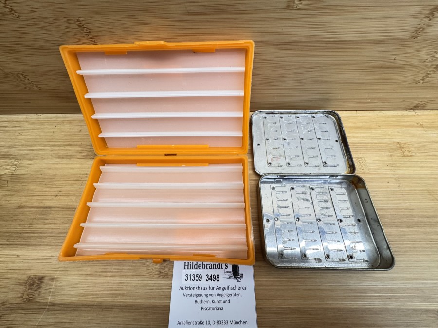 Fliegenboxen, The Loch Leven Eyed Fly Box, Made in England, Gebrauchsspuren, Streamerbox, The House of Hardy England, 150x90x30mm, neu