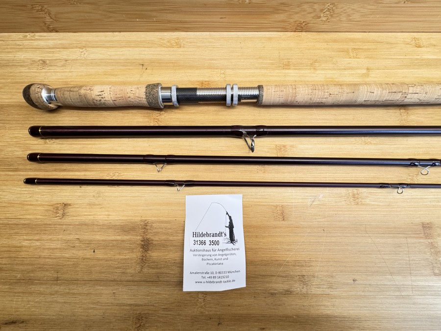 Zweihandfliegenrute, CND Custom Design, ERNW Ultimade, 4tlg., 15", #10, Gewicht 340g, Commorative design for 50th anniversary of NN, Futteral, Gebrauchsspuren, Transportlänge  1220mm