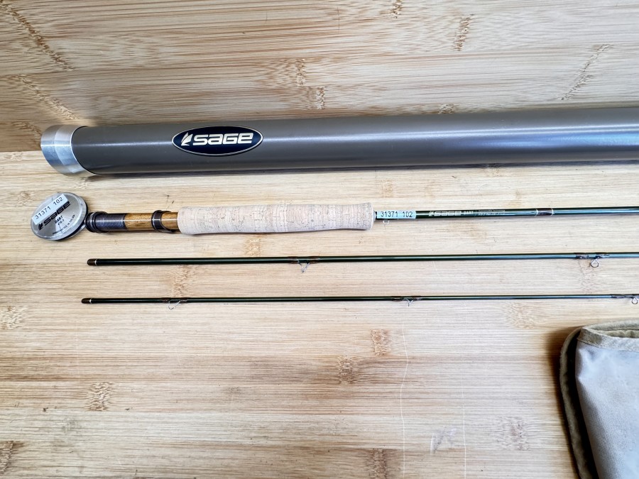 Fliegenrute, Sage, Dart 476-3, Konnectic HD Technology, 3tlg., 7.6", #4, Gewicht  65gr, Futteral, Alu Transportrohr, sehr guter Zustand, Transportlänge 850mm