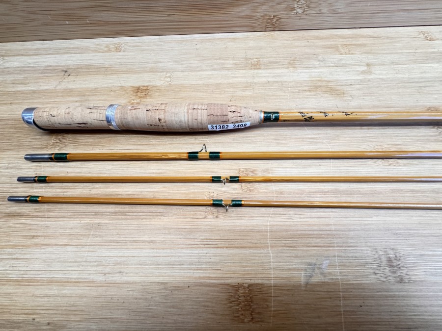 Gespliesste Fliegenrute, The House of Hardy, Alnwick, England, "The Marvel" Palakona, Regd Trade Mark, m/B, Reservespitze, 3tlg., 7 1/2", #4, Gewicht 84g, Hülsenstopfen, Futteral, ungefischt, Traumrute