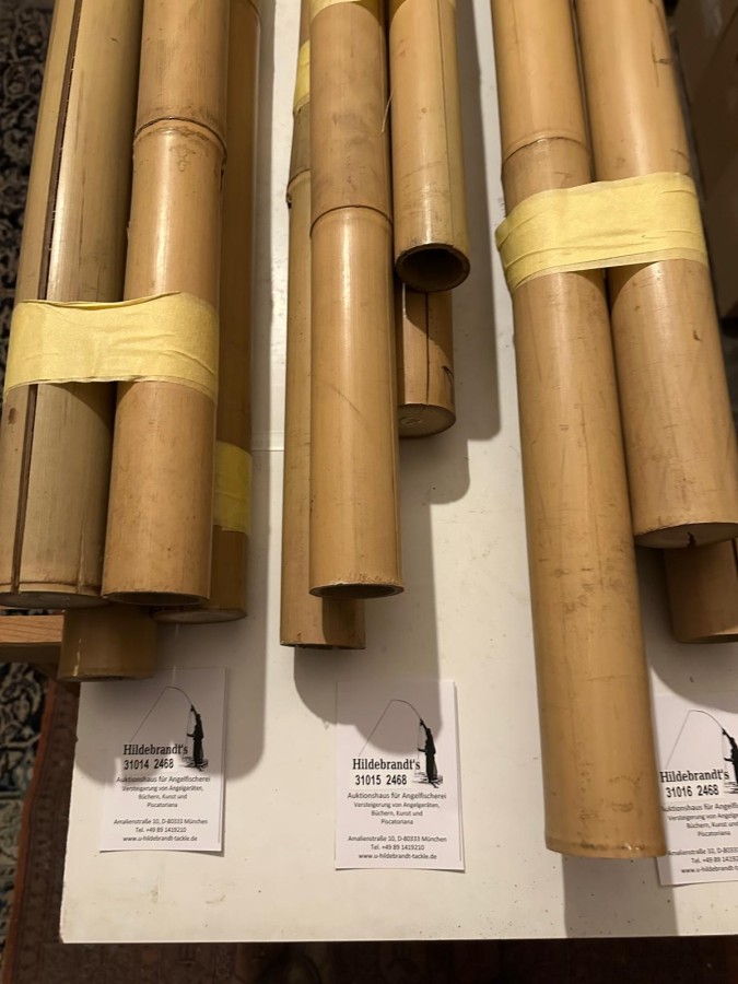 2 Tonkin Rohre, für Rutenbau, sehr lange gelagert, Durchmesser 50 - 55mm, Länge 3200mm, geteilt