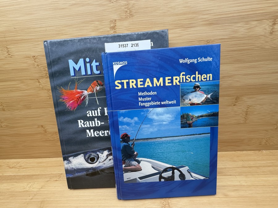 Streamerfischen, Methoden Muster Fanggebiete weltweit, Wolfgang Schulte, 2000, Mit der Flieg auf Fried-, Raub- und Meeresfische, Michael Jensen, 1997
