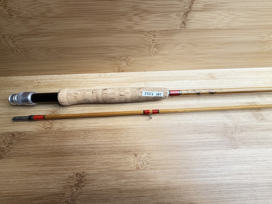 Gespliesste Fliegenrute, Hardy Bros. Ltd. Alnwick, England, The Palakona, Regd. Trade Mark, 2tlg., 8.9" - 2,67m, #7, Gewicht 181g, Futteral, ungefischt, Transportlänge 1380mm