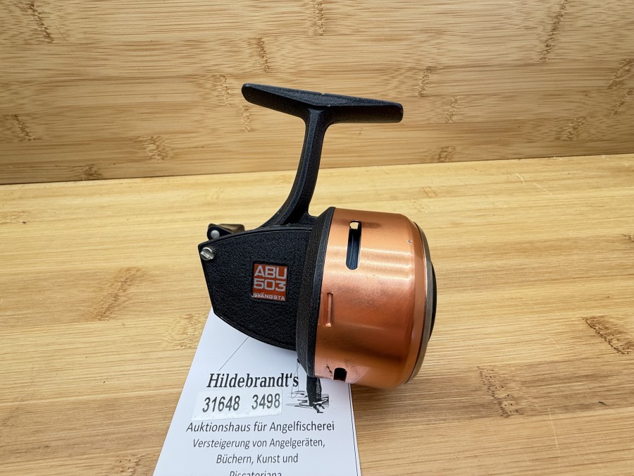 Kapselrolle, ABU Svängsta Sweden, ABU 503, mit Monofiler Schnur, Gebrauchsspuren