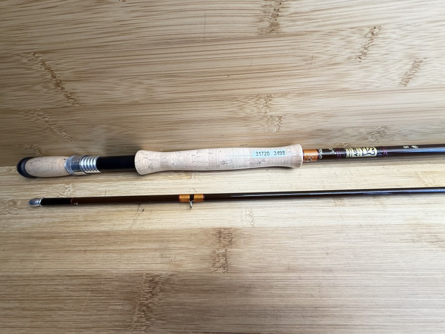 Fliegenrute, House of Hardy, Made in England, Braune Serie, Fibatube Fly, 2tlg., 270cm, #8, Gewicht 154g, Hülsenstopfen, Futteral, neu, Transportlänge 1450mm