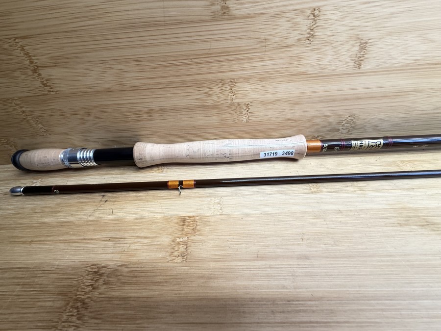 Fliegenrute, House of Hardy, Made in England, Braune Serie, Fibatube Fly, 2tlg., 270cm, #8, Gewicht 154g, Hülsenstopfen, Futteral, neu, Transportlänge 1450mm