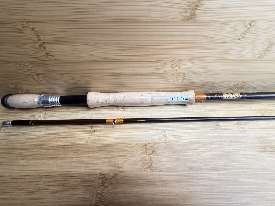 Fliegenrute, House of Hardy, Made in England, Braune Serie, Fibatube Fly, 2tlg., 270cm, #8, Gewicht 154g, Hülsenstopfen, Futteral, neu, Transportlänge 1450mm