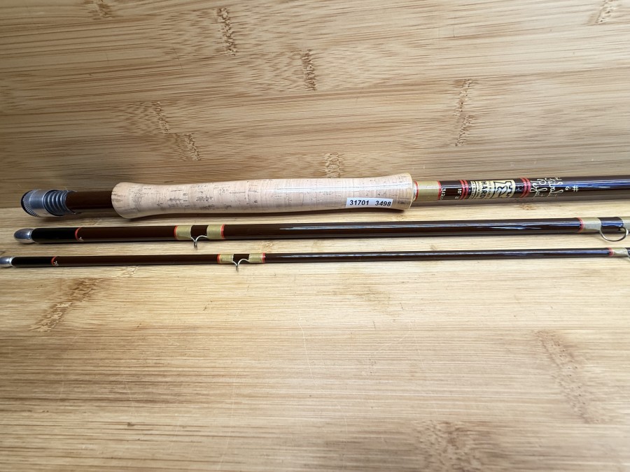 Fliegenrute, The House of Hardy, Made in England, Braune Serie, Fibalite Perfection, 3tlg., 312cm, #6, Gewicht 148g, Futteral, neu, Transportlänge 1100mm