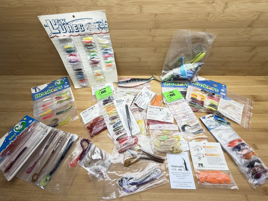 Konvolut Gummiköder verschiedener Hersteller, Musterware