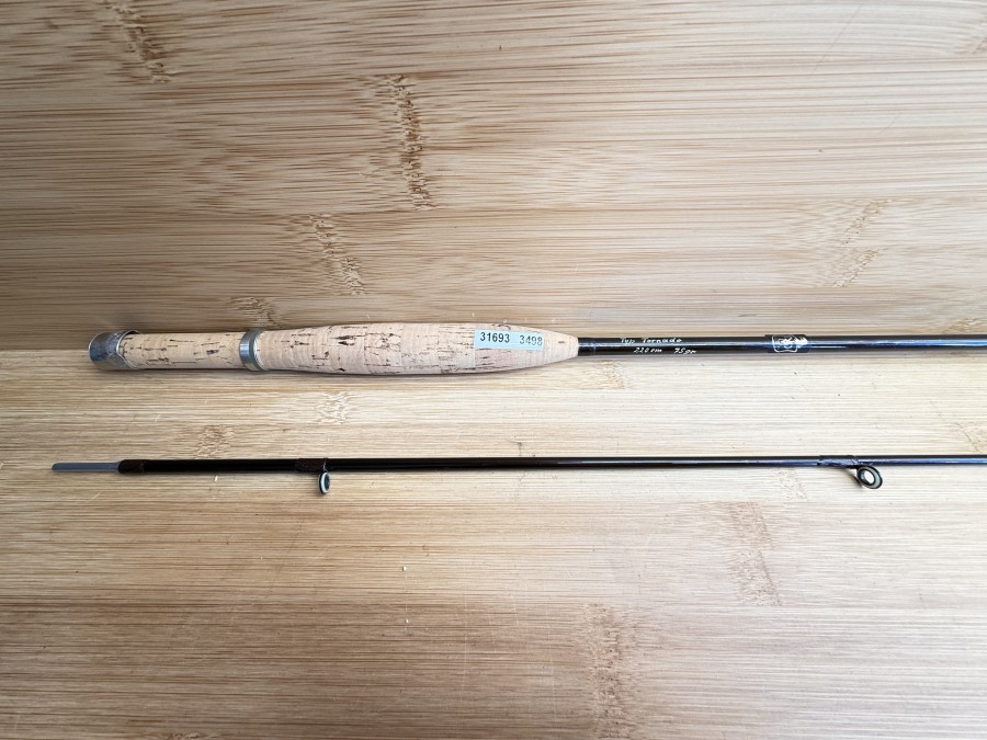 Fliegenrute, NDM Niedermeier Munich, Typ Tornado, ungleich geteilt, Ausgleichsstück, 2tlg., 220cm, #7, Gewicht 82g, Futteral, neu, Transportlänge 1350mm