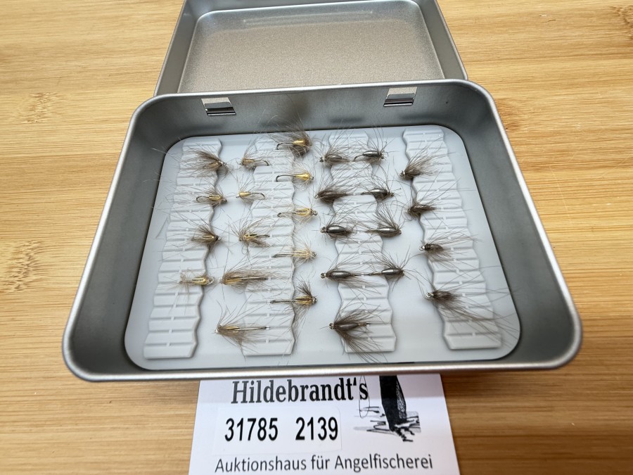 Tungstennymphen Sortiment, Alu Foambox, 115x85x20mm, 27 Nymphen, Grösse 12-20, extrem fängig