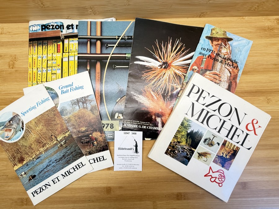 7 Kataloge, Pezon et Michel, 1978, Mittelstanke Wurfausrüstung, en 1973 vive la péche avec Pezon & Michel, Pezon & Michel, Madame G. de Chamberet, Ground Bait Fishing, Sporting Fishing