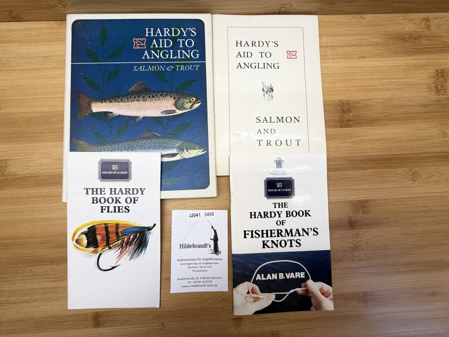 4 Bücher, Hardy´s aid to Angling, Salmon & Trout, The Hardy Book of Flies, Hardy´s aid tHardy Book of Fisherman´s Knots, Alan B. Vare