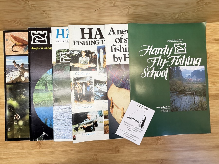 4 Kataloge, Hardy´s Anglers Catalogue 1972, 1973, 1974, 1976, Fishing Bags, Hardy Fly-Fishing School, George Solohow