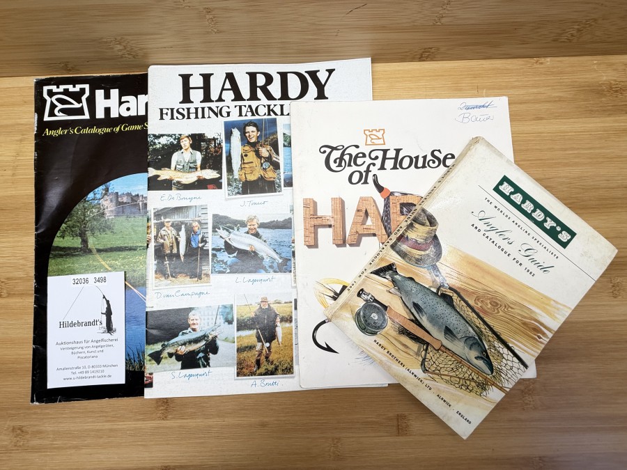 4 Kataloge, Hardy´s Anglers Guide and Catalogue, 1962, 1969, 1973, 1974
