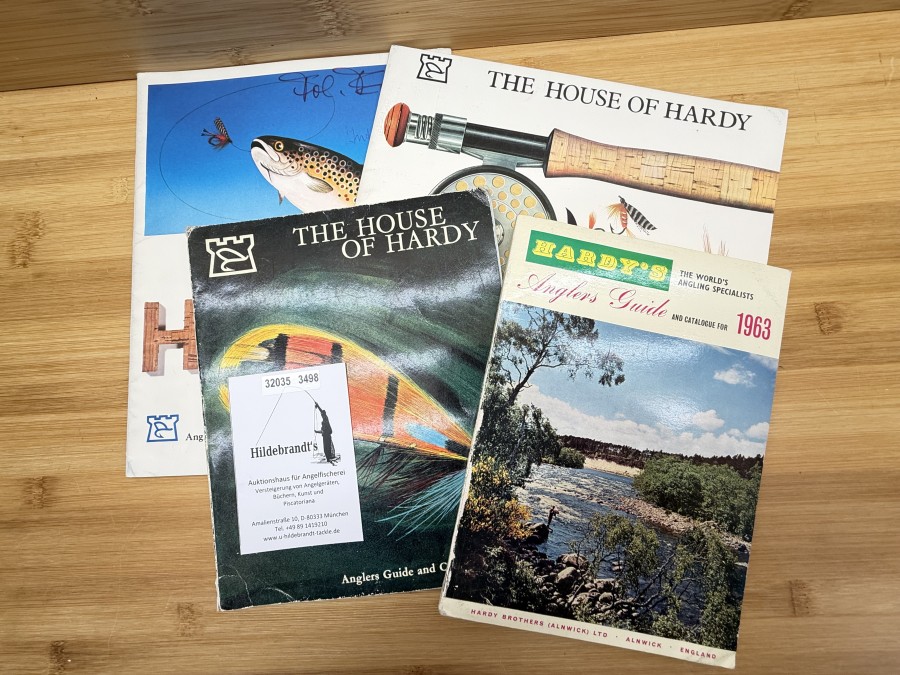 4 Kataloge, Hardy´s Anglers Guide and Catalogue, 1963, 1965, 1968, 1969