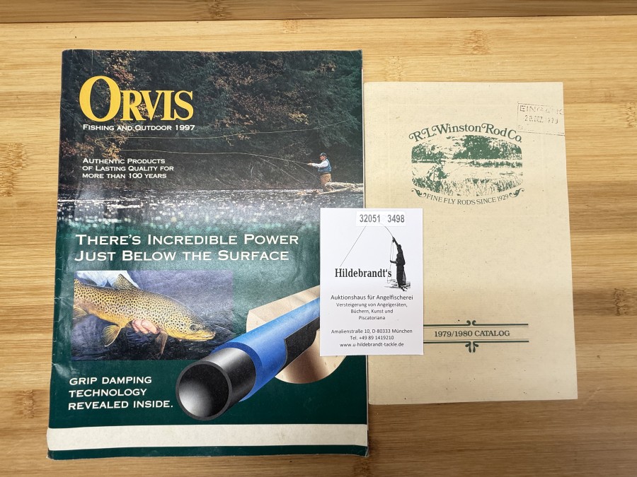 2 Kataloge, Orvis Fishing and Outdoor 1997, R.L. Winston Rod Co, 1979/1980 Catalog