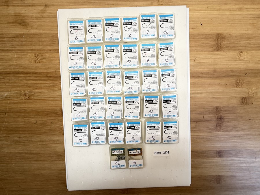 313 Fliegenhaken, Tiemco Haken TMC 7999, 48#2, 90#4, 65#6, 70#8, 18#10, TMC7989, 12#2, 12#4, 12#8, TMC 9393, 6#6