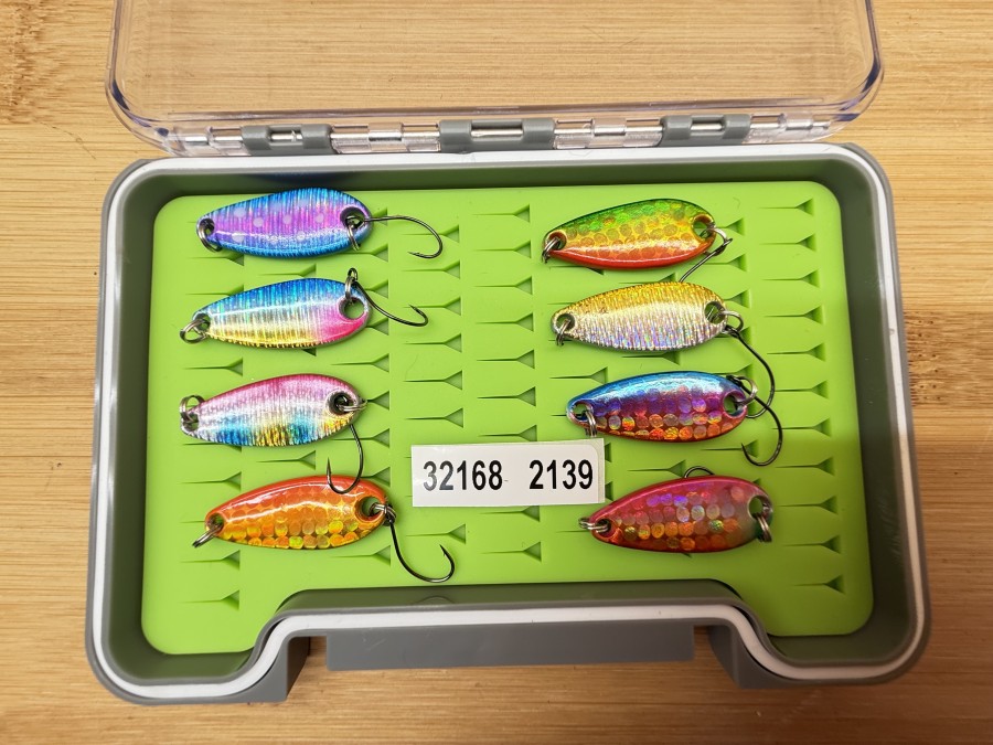 8 Kunstköder, Forellenköder, Einzelhaken, 3,5g, 30mm, ungefischt