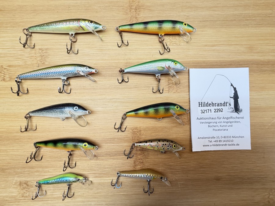 10 Wobbler, Rapala, 2-8g, 50-100mm, ungefischt, Kunststoffbox