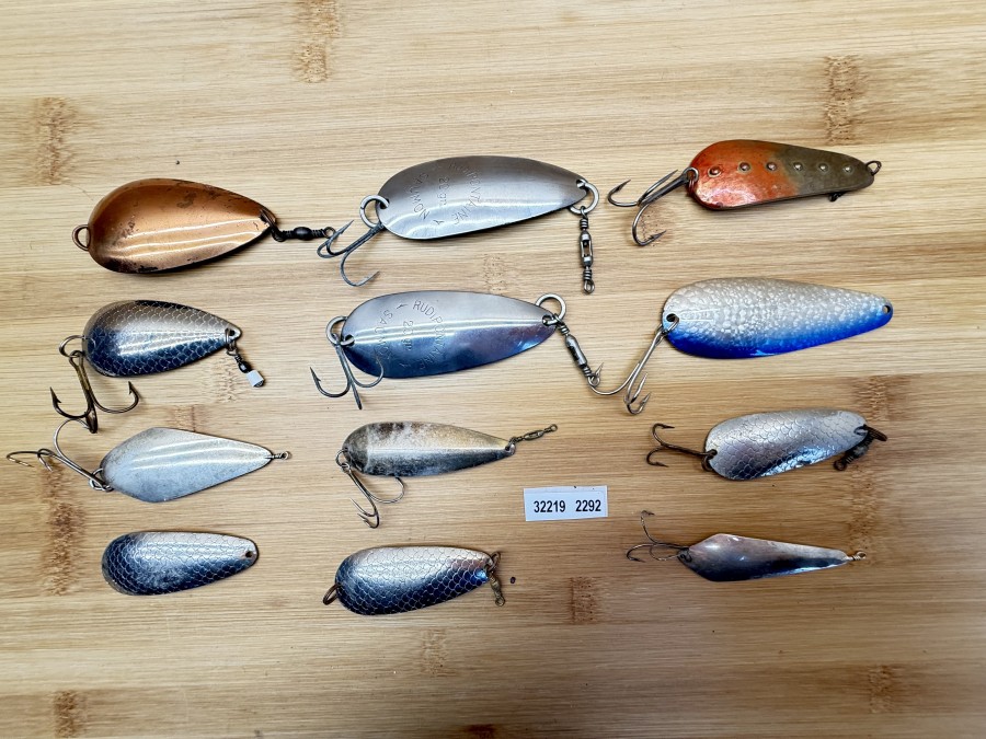 Kunstköder, 12 Löffel, Swiss Made, nickel, kupfer, 60 - 100mm, gefischt